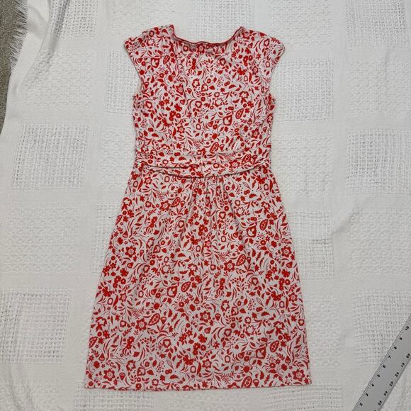 Boden Margot 8R ruched shirred cap sleeve jersey dress pockets D4 3050 - Picture 6 of 10